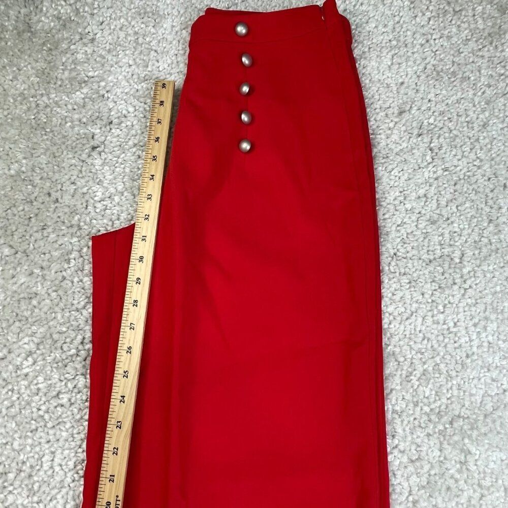 Likely James Wide Leg Pants Scarlet Red 12 NEW - Picture 11 of 13